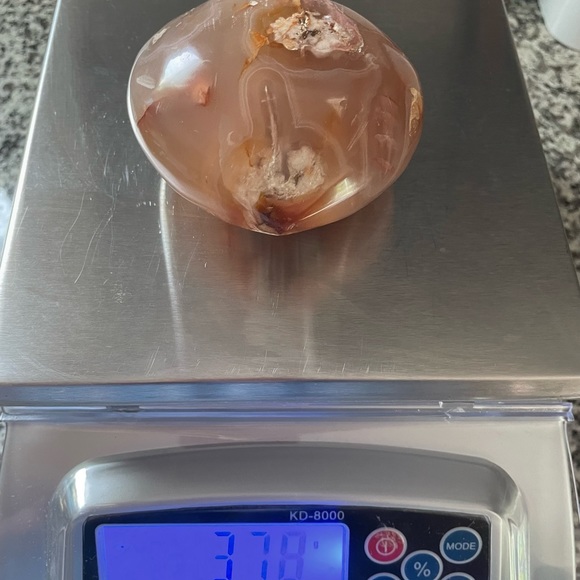 cherry blossom agate heart 378g - Picture 4 of 7